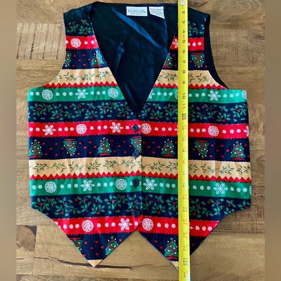 Vintage Basic Editions Holiday Ugly Christmas Sweater Party Vest Xmas Women’s M - Picture 5 of 7